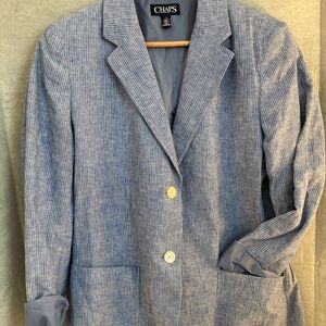Chaps Blue Striped Blazer